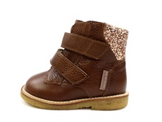 Angulus cognac maple glitter winter boot with TEX